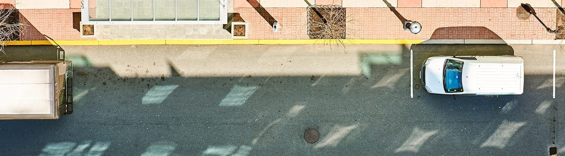 Street road view from above